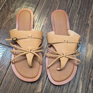Charles Jourdan Leather Sandal in Tan